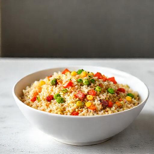 Hurtig Couscous med Blandede Grøntsager