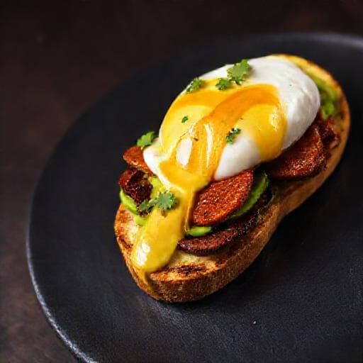 Æg Benedict med Avocado og Chorizo