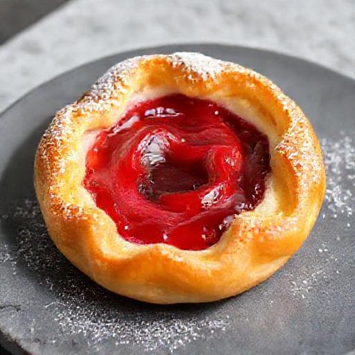 Spandauer med Hindbærmarmelade og Marcipan