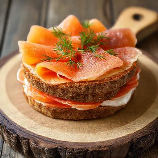 Hurtig Brødtorte med Laks