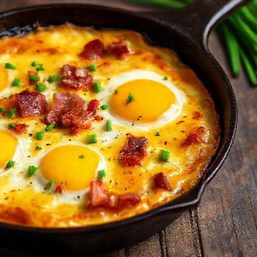 Klassisk Æggekage med Bacon