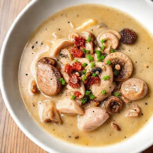 Hurtig Mørbradgryde med Champignon og Bacon
