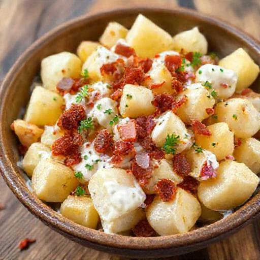 Nordjysk Kartoffelsalat med Creme Fraiche og Bacon