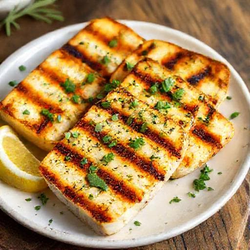 Klasické grilované halloumi s bylinkami