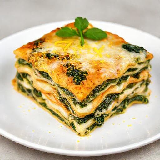 Špenátové lasagne s ricottou a citronem