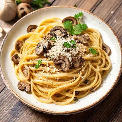 Klasické houbové tagliatelle