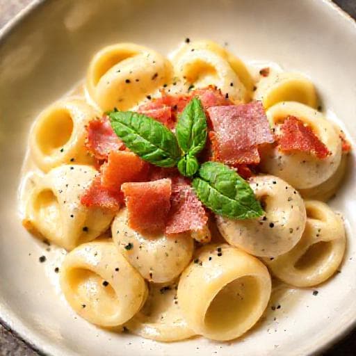 Tortellini se smetanovou omáčkou a prosciuttem