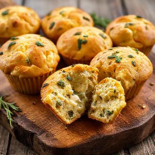 Klasické slané muffiny se sýrem a bylinkami