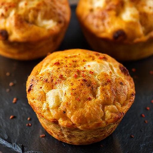 Slané muffiny se sýrem a uzenou paprikou