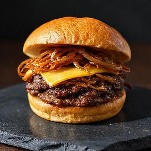 Smash Burger s Karamelizovanou Cibulkou