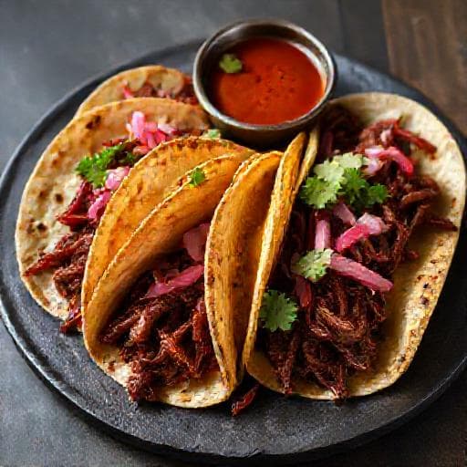 Birria Tacos s Marinovaným Hovězím