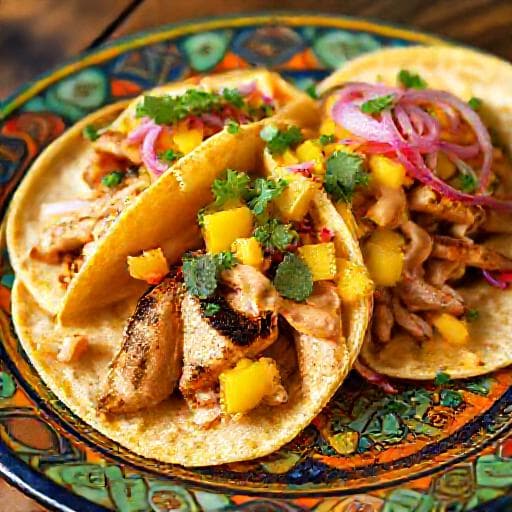 Tacos al Pastor s Kuřecím Masem a Mango