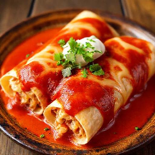 Tradiční Enchiladas s kuřecím masem
