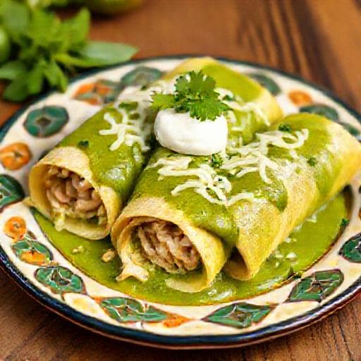Enchiladas Verdes s kuřecím masem