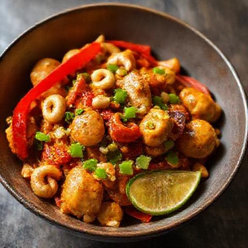 Kuře kung pao s kešu ořechy a limetkou