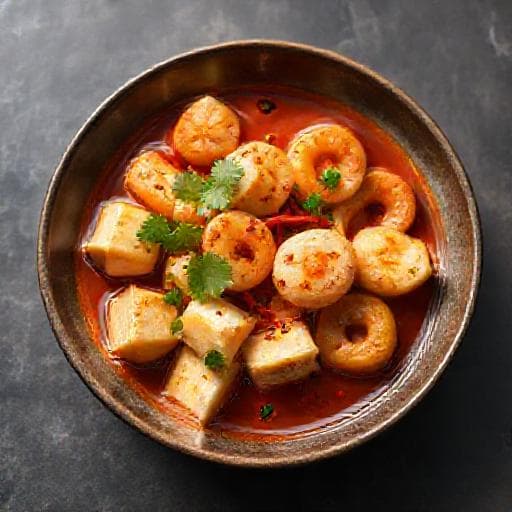 Mapo Tofu s Mořskými Plody (Kreativní Twist)