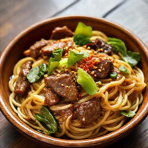 Hovězí Chow Mein s pak choi