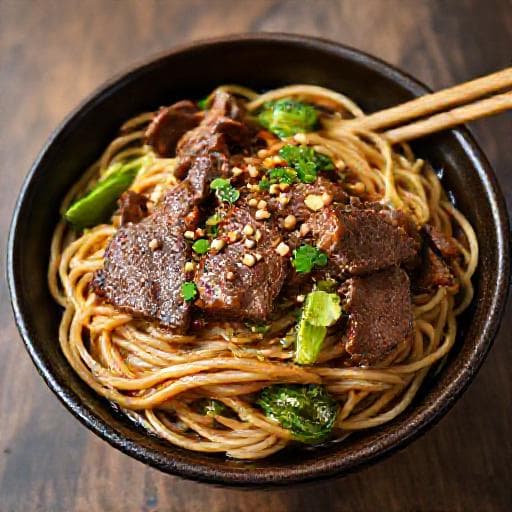 Hovězí Lo Mein s Bok Choy