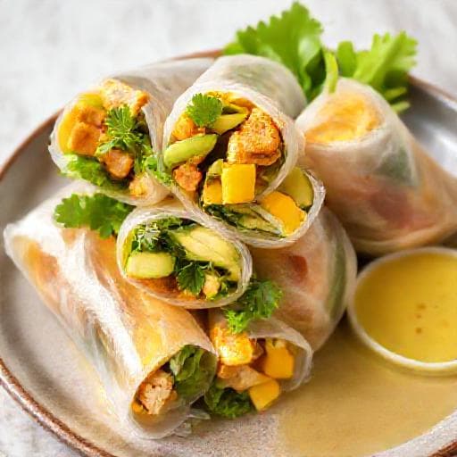 Letní Závitky s Tofu a Mango