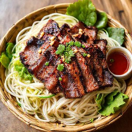 Bún Bò Nam Bộ s Grilovaným Hovězím
