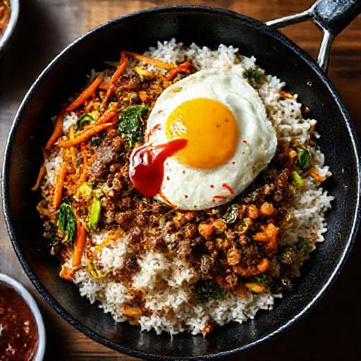 Rychlý Bibimbap na pánvi