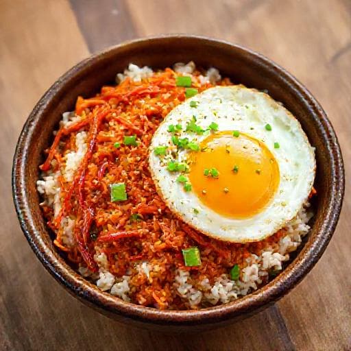 Klasická smažená rýže s kimchi
