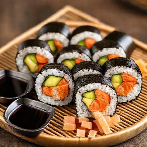Rychlé sushi rolky s lososem a avokádem (Maki)