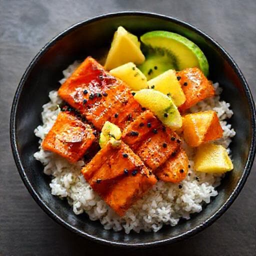 Teriyaki Poké Bowl s Lososem a Ananasem