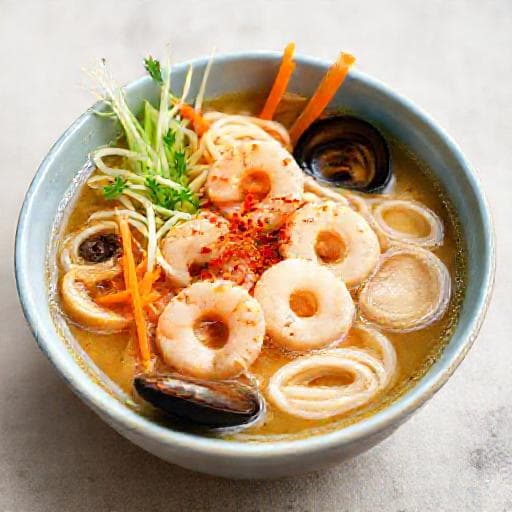 Miso ramen s mořskými plody