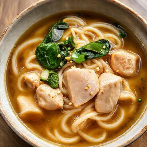 Rychlá Udon Polévka s Kuřecím Masem
