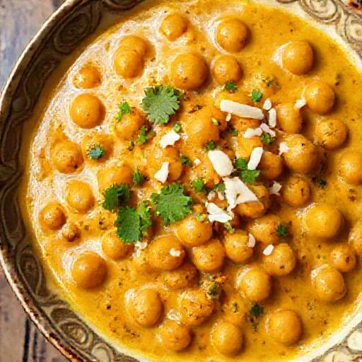 Chana Masala s Kokosovým Mlékom (jihoindický vliv)