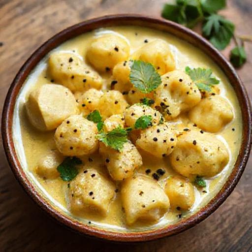 Aloo Gobi s kokosovým mlékem a hořčičným semínkem
