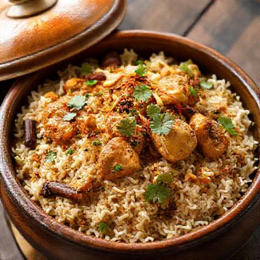 Kuřecí biryani s Hyderabádským twistem
