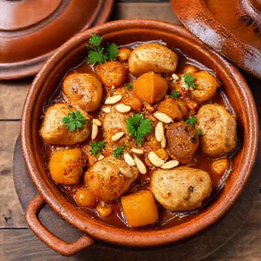 Rychlý kuřecí tajine s meruňkami a mandlemi