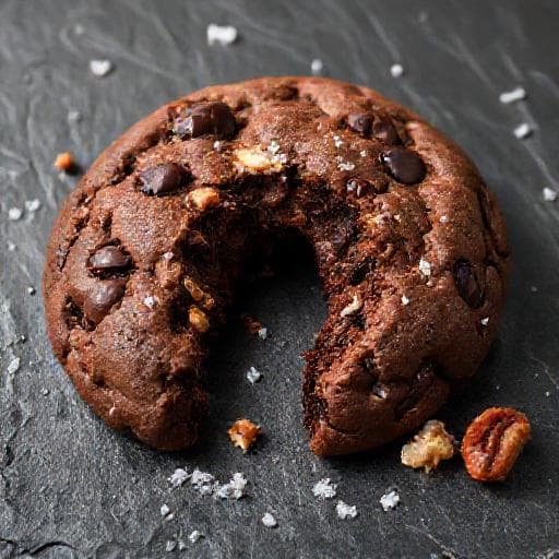 Čokoládové cookies s mořskou solí a ořechy