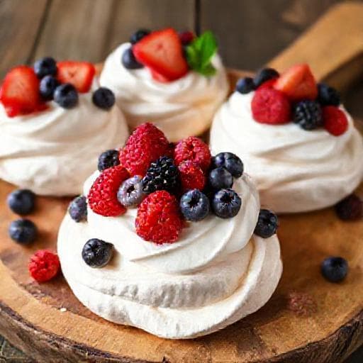Rychlá Pavlova s lesním ovocem