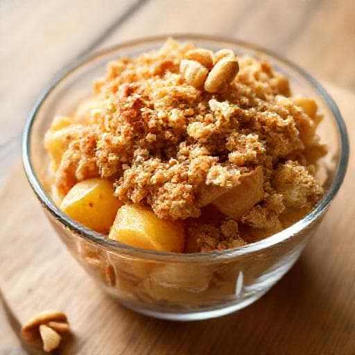 Jablečný crumble s ořechy a zázvorem