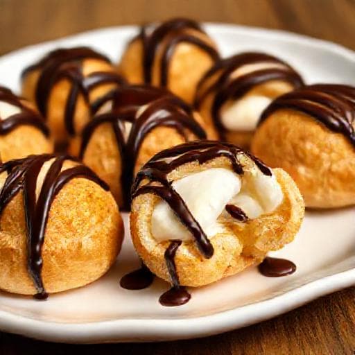 Tradiční Profiterolky s čokoládovou polevou