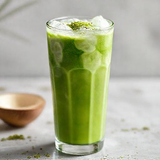 Ledové Matcha Latte s Kokosovým Mlékom