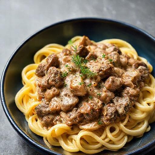 Rychlý Hovězí Stroganov
