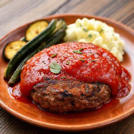 Salisbury steak s rajčatovou omáčkou a bylinkami