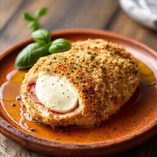 Kuřecí cordon bleu s parmskou šunkou a mozzarellou