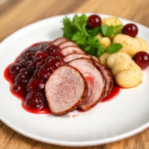 Rychlá kachní prsa s višňovou omáčkou