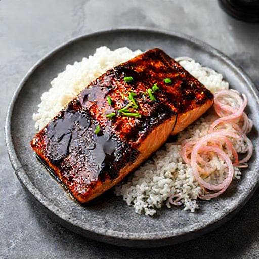 Teriyaki losos s miso a zázvorem