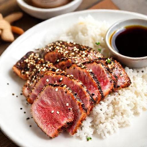 Klasický tuňákový steak se sezamem