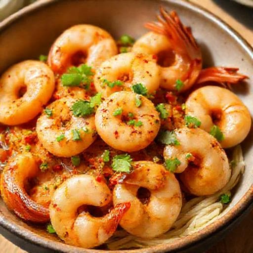 Rychlé krevety na česneku a chilli