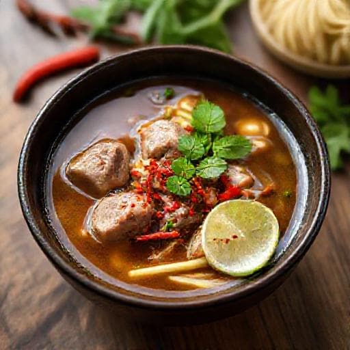 Spicy Phở Bò Sốt Vang with Lemongrass