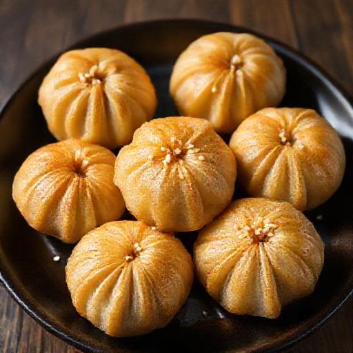 Bánh Ít Trần (Pan-Fried Coconut Dumplings)