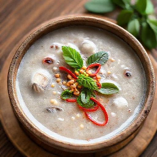 Cháo Hàu Tiết Canh (Oyster Blood Congee - Regional Twist)