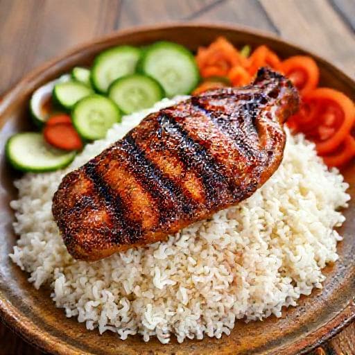 Cơm Tấm Sườn Nướng (Grilled Pork Chop Broken Rice)